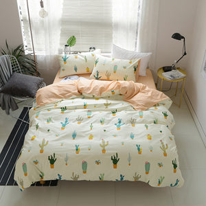 Svetanya Feather Print Sheet Pillowcase Set