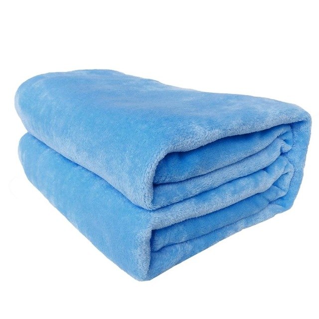 Solid Color Flannel Blanket Comfortable
